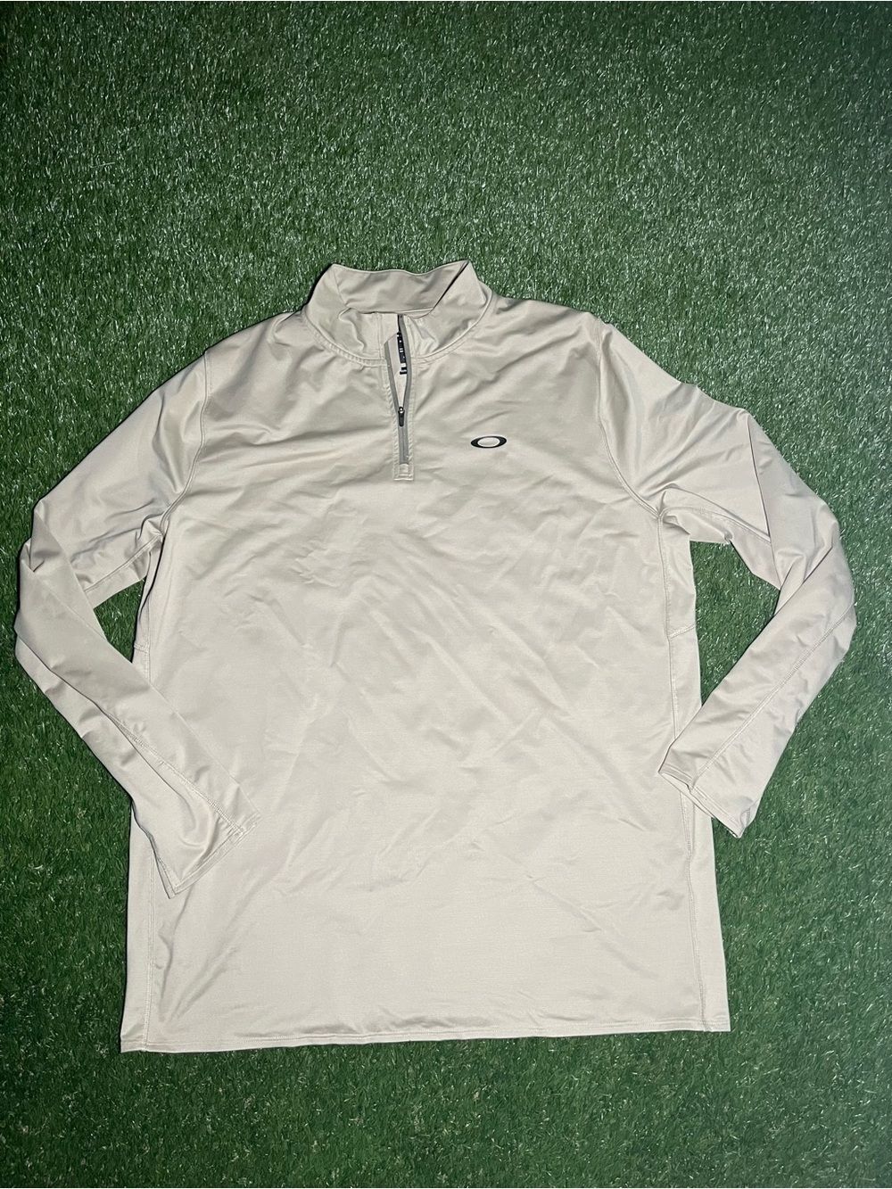 Oakley Men’s XL Beige Gravity Range 1/4 Zip Performance Pullover